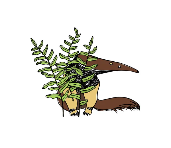 Боку звернено anteater — стоковий вектор