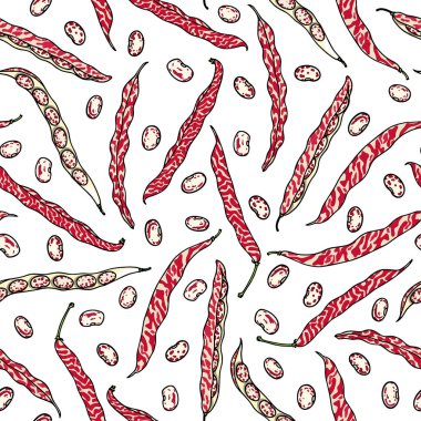 Elle çizilmiş fasulye deseni