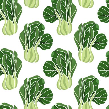 El çizilmiş Asya yeşillik deseni