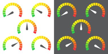 Metre işareti Infographic ölçüm öğesi üzerinden yeşil kırmızı vektör çizim için