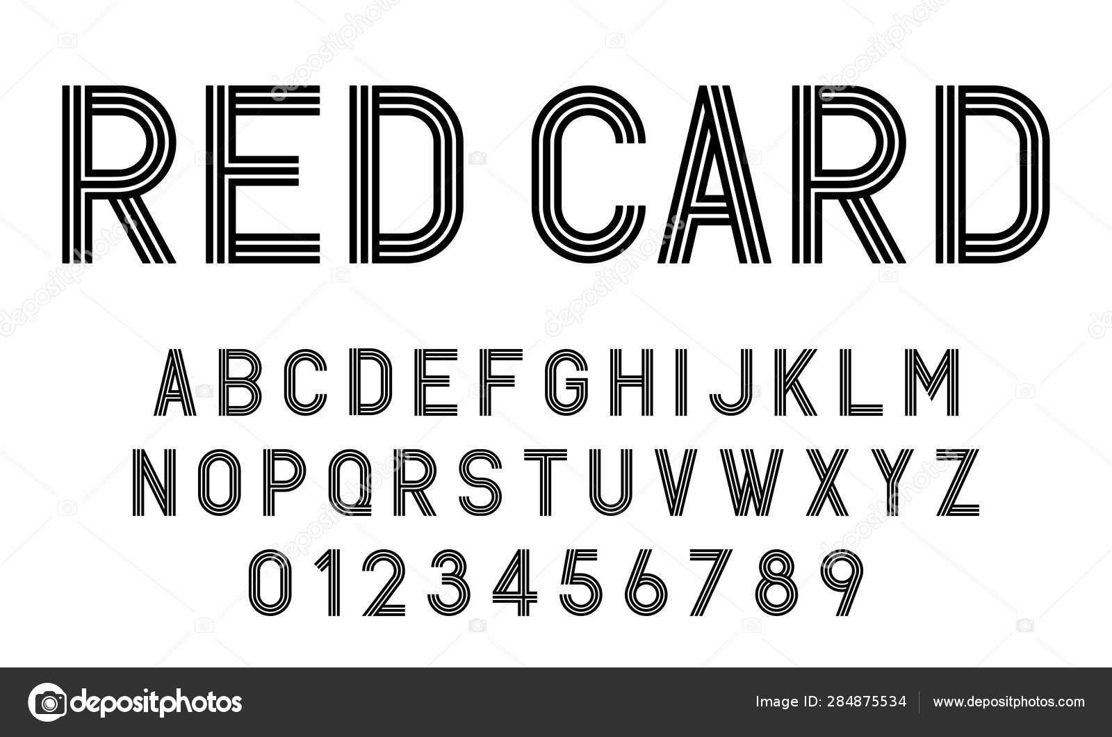 Set Alphabets Fonts Letters Numbers Modern Abstract Design Lines Vector Stock Vector Image By C Duntaro Gmail Com 284875534