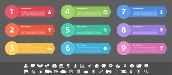 Infografik Design Geschäftskonzept Vektor Illustration Mit Schritten Oder Optionen Oder — Stockvektor