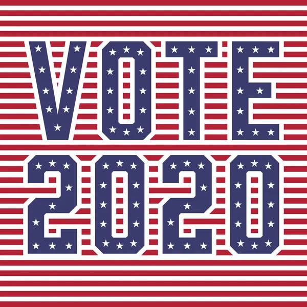美利坚合众国 2020年选举投票 星条旗概念矢量图解 — 图库矢量图片