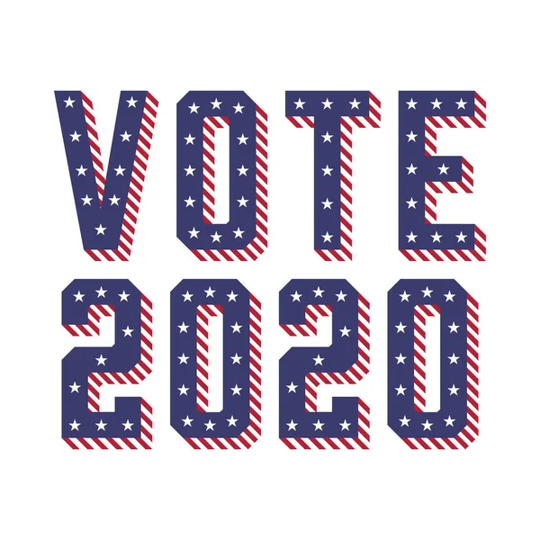 美利坚合众国 2020年选举投票 星条旗概念矢量图解 — 图库矢量图片
