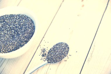 Amarant tohumlar ahşap kase Gıda Sağlık için