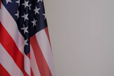 Sade arkaplanda Amerikan bayrağına yakın çekim