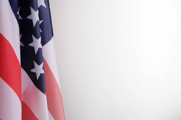 Closeup American Flag Plain Background — Stock Photo, Image