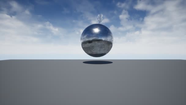 돌이나 금속 공은 그것을 명중 폭탄에서 돌진. 사실적인 폭발 3D 애니메이션 — 비디오