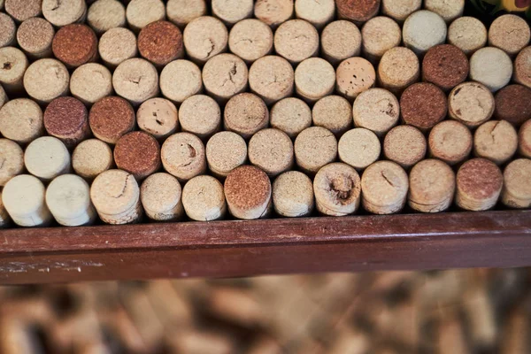 Patrón de fondo de botellas de vino corchos — Foto de Stock