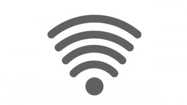 WiFi, ikon, flaş, video 4K animasyon. Web tasarımı için Wifi sembolü tasarımı, mobil uygulamalar, ui tasarımı. Kablosuz teknoloji konsepti, işaret. Çok az görüntü var. depolama görüntüleri