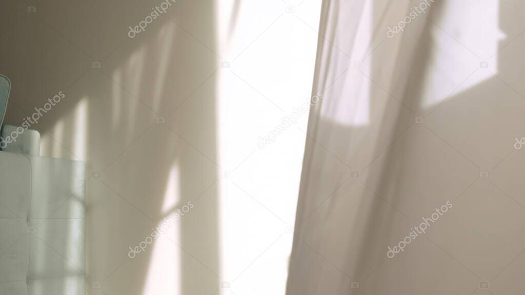 Morning sun lighting the room, shadow background overlays