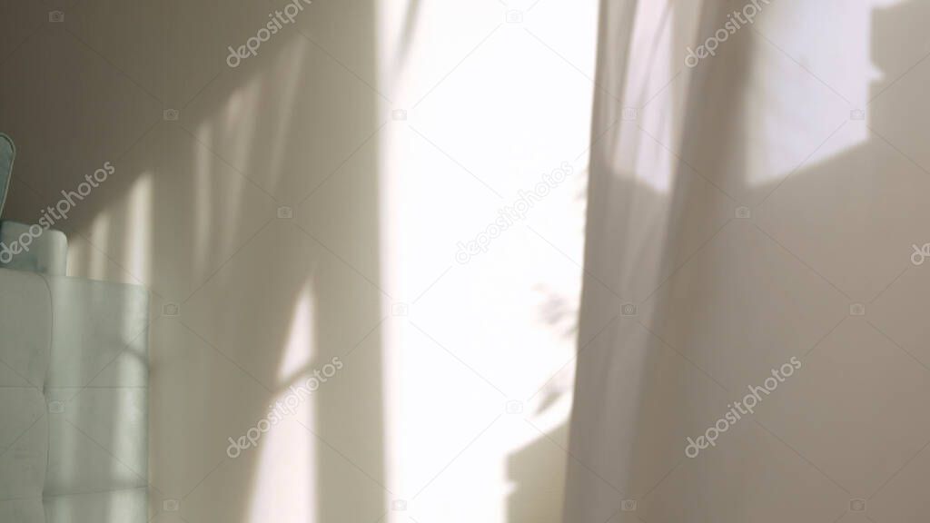 Morning sun lighting the room, shadow background overlays