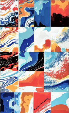 Tekstil ve duvar kağıdı desenleri. Basılabilir dijital illüstrasyon çalışması. Çiçek Yazdırma Tasarımı.