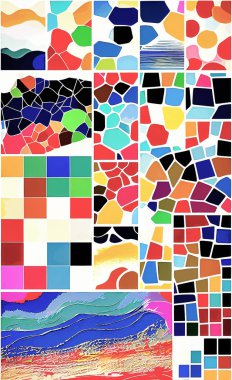 Tekstil ve duvar kağıdı desenleri. Basılabilir dijital illüstrasyon çalışması. Çiçek Yazdırma Tasarımı.