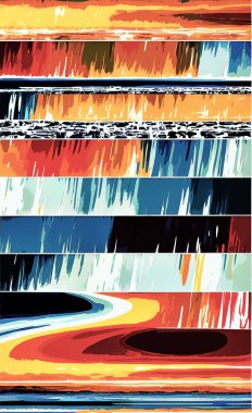 Tekstil ve duvar kağıdı desenleri. Basılabilir dijital illüstrasyon çalışması. Çiçek Yazdırma Tasarımı.