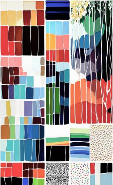 Tekstil ve duvar kağıdı desenleri. Basılabilir dijital illüstrasyon çalışması. Çiçek Yazdırma Tasarımı.