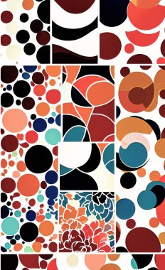 Tekstil ve duvar kağıdı desenleri. Basılabilir dijital illüstrasyon çalışması. Çiçek Yazdırma Tasarımı.