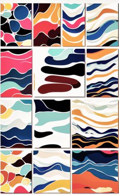 Tekstil ve duvar kağıdı desenleri. Basılabilir dijital illüstrasyon çalışması. Çiçek Yazdırma Tasarımı.