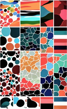 Tekstil ve duvar kağıdı desenleri. Basılabilir dijital illüstrasyon çalışması. Çiçek Yazdırma Tasarımı.