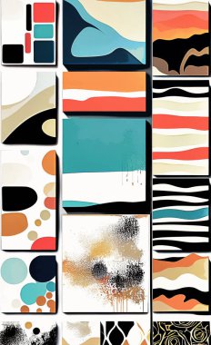 Tekstil ve duvar kağıdı desenleri. Basılabilir dijital illüstrasyon çalışması. Çiçek Yazdırma Tasarımı.