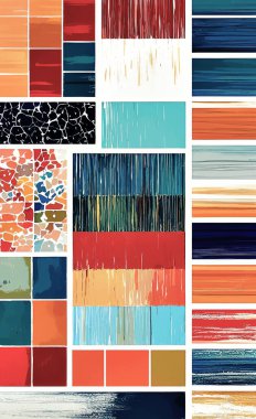 Tekstil ve duvar kağıdı desenleri. Basılabilir dijital illüstrasyon çalışması. Çiçek Yazdırma Tasarımı.