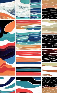 Tekstil ve duvar kağıdı desenleri. Basılabilir dijital illüstrasyon çalışması. Çiçek Yazdırma Tasarımı.