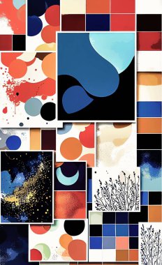 Tekstil ve duvar kağıdı desenleri. Basılabilir dijital illüstrasyon çalışması. Çiçek Yazdırma Tasarımı.