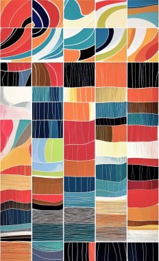 Tekstil ve duvar kağıdı desenleri. Basılabilir dijital illüstrasyon çalışması. Çiçek Yazdırma Tasarımı.