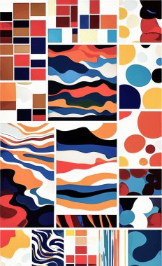 Tekstil ve duvar kağıdı desenleri. Basılabilir dijital illüstrasyon çalışması. Çiçek Yazdırma Tasarımı.