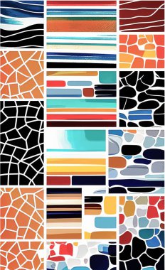 Tekstil ve duvar kağıdı desenleri. Basılabilir dijital illüstrasyon çalışması. Çiçek Yazdırma Tasarımı.