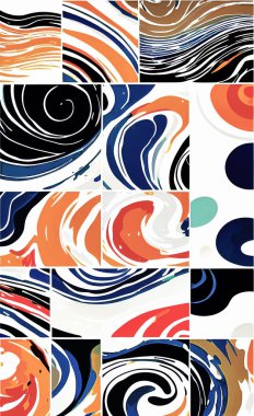 Tekstil ve duvar kağıdı desenleri. Basılabilir dijital illüstrasyon çalışması. Çiçek Yazdırma Tasarımı.