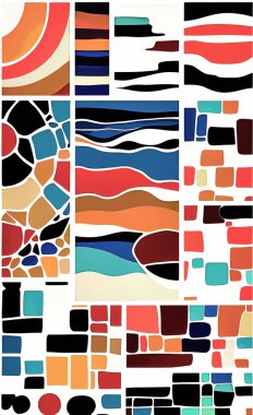 Tekstil ve duvar kağıdı desenleri. Basılabilir dijital illüstrasyon çalışması. Çiçek Yazdırma Tasarımı.