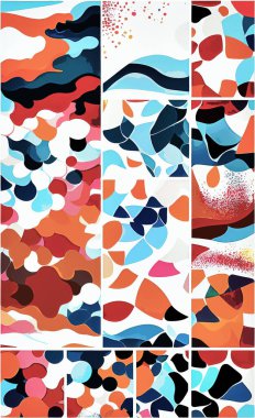 Tekstil ve duvar kağıdı desenleri. Basılabilir dijital illüstrasyon çalışması. Çiçek Yazdırma Tasarımı.