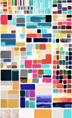 Tekstil ve duvar kağıdı desenleri. Basılabilir dijital illüstrasyon çalışması. Çiçek Yazdırma Tasarımı.