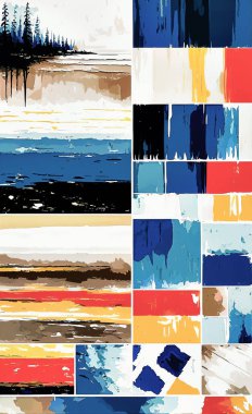 Tekstil ve duvar kağıdı desenleri. Basılabilir dijital illüstrasyon çalışması. Çiçek Yazdırma Tasarımı.