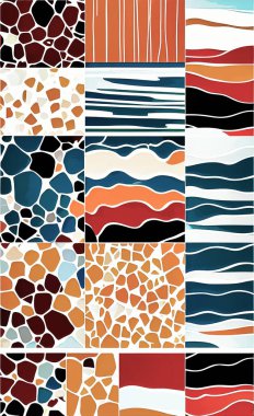 Tekstil ve duvar kağıdı desenleri. Basılabilir dijital illüstrasyon çalışması. Çiçek Yazdırma Tasarımı.