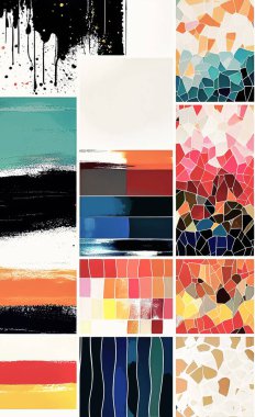 Tekstil ve duvar kağıdı desenleri. Basılabilir dijital illüstrasyon çalışması. Çiçek Yazdırma Tasarımı.