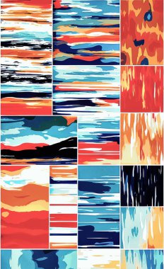 Tekstil ve duvar kağıdı desenleri. Basılabilir dijital illüstrasyon çalışması. Çiçek Yazdırma Tasarımı.