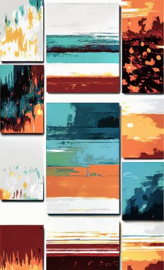 Tekstil ve duvar kağıdı desenleri. Basılabilir dijital illüstrasyon çalışması. Çiçek Yazdırma Tasarımı.