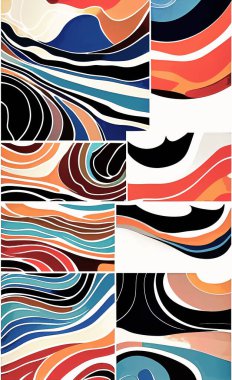 Tekstil ve duvar kağıdı desenleri. Basılabilir dijital illüstrasyon çalışması. Çiçek Yazdırma Tasarımı.