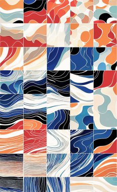 Tekstil ve duvar kağıdı desenleri. Basılabilir dijital illüstrasyon çalışması. Çiçek Yazdırma Tasarımı.