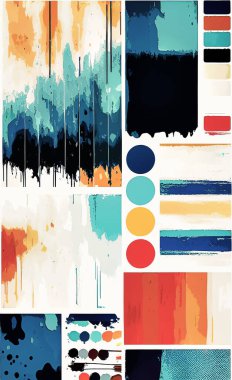 Tekstil ve duvar kağıdı desenleri. Basılabilir dijital illüstrasyon çalışması. Çiçek Yazdırma Tasarımı.