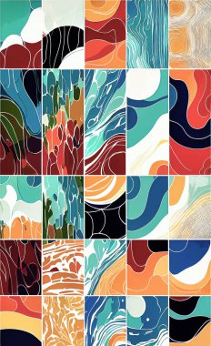 Tekstil ve duvar kağıdı desenleri. Basılabilir dijital illüstrasyon çalışması. Çiçek Yazdırma Tasarımı.