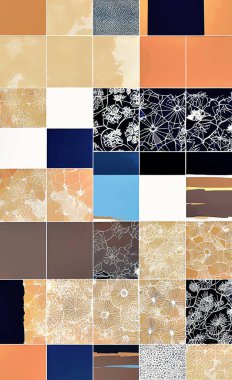 Tekstil ve duvar kağıdı desenleri. Basılabilir dijital illüstrasyon çalışması. Çiçek Yazdırma Tasarımı.