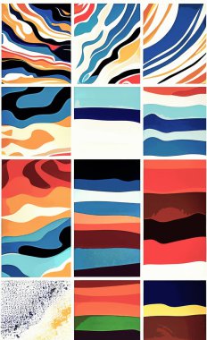 Tekstil ve duvar kağıdı desenleri. Basılabilir dijital illüstrasyon çalışması. Çiçek Yazdırma Tasarımı.