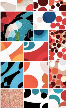 Tekstil ve duvar kağıdı desenleri. Basılabilir dijital illüstrasyon çalışması. Çiçek Yazdırma Tasarımı.