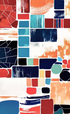 Tekstil ve duvar kağıdı desenleri. Basılabilir dijital illüstrasyon çalışması. Çiçek Yazdırma Tasarımı.