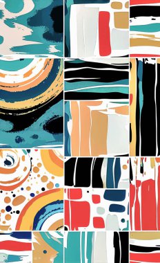 Tekstil ve duvar kağıdı desenleri. Basılabilir dijital illüstrasyon çalışması. Çiçek Yazdırma Tasarımı.