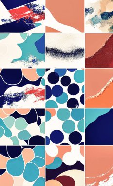 Tekstil ve duvar kağıdı desenleri. Basılabilir dijital illüstrasyon çalışması. Çiçek Yazdırma Tasarımı.