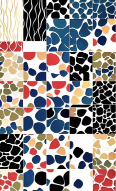 Tekstil ve duvar kağıdı desenleri. Basılabilir dijital illüstrasyon çalışması. Çiçek Yazdırma Tasarımı.